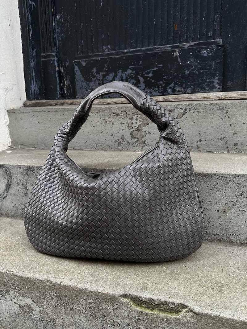 SOERA Woven bag XL - Handbags - DBAD2-QL367007 darkbrown