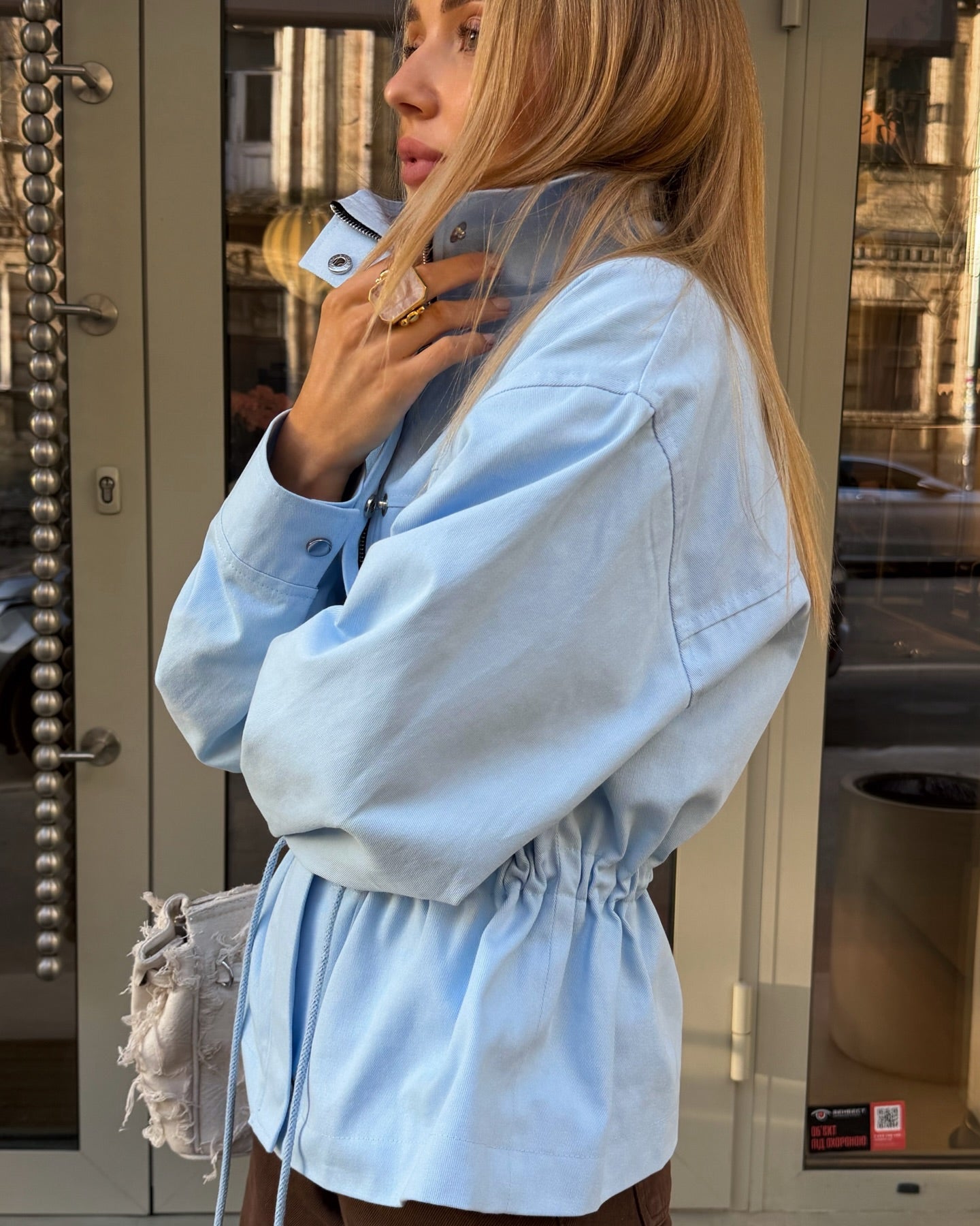SOERA Esther Stand Collar Jacket - Jacket - SOERA-381763-BLU-S-58147 Blue S