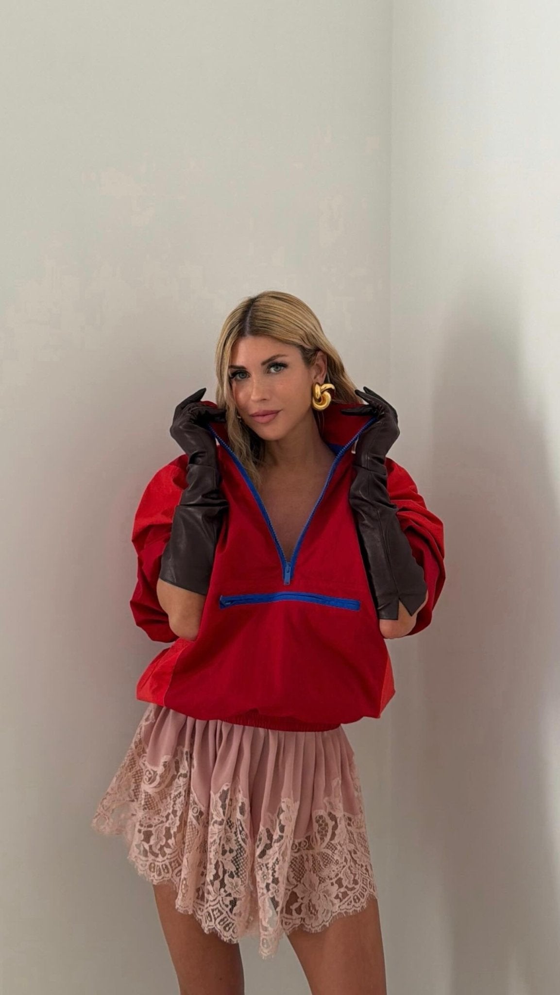 SOERA Helen Vintage Color Pop Windbreaker - Jacket - SOERA-968835-RED-S-98435 Red S