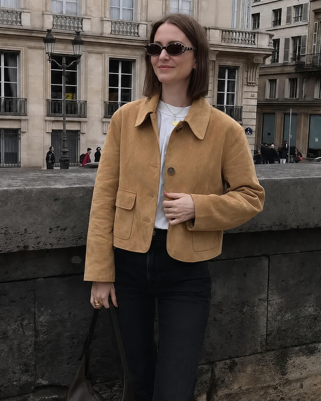 SOERA Jane Faux Suede Cropped Jacket - Jacket - SOERA-913731-KHA-M-98211 M