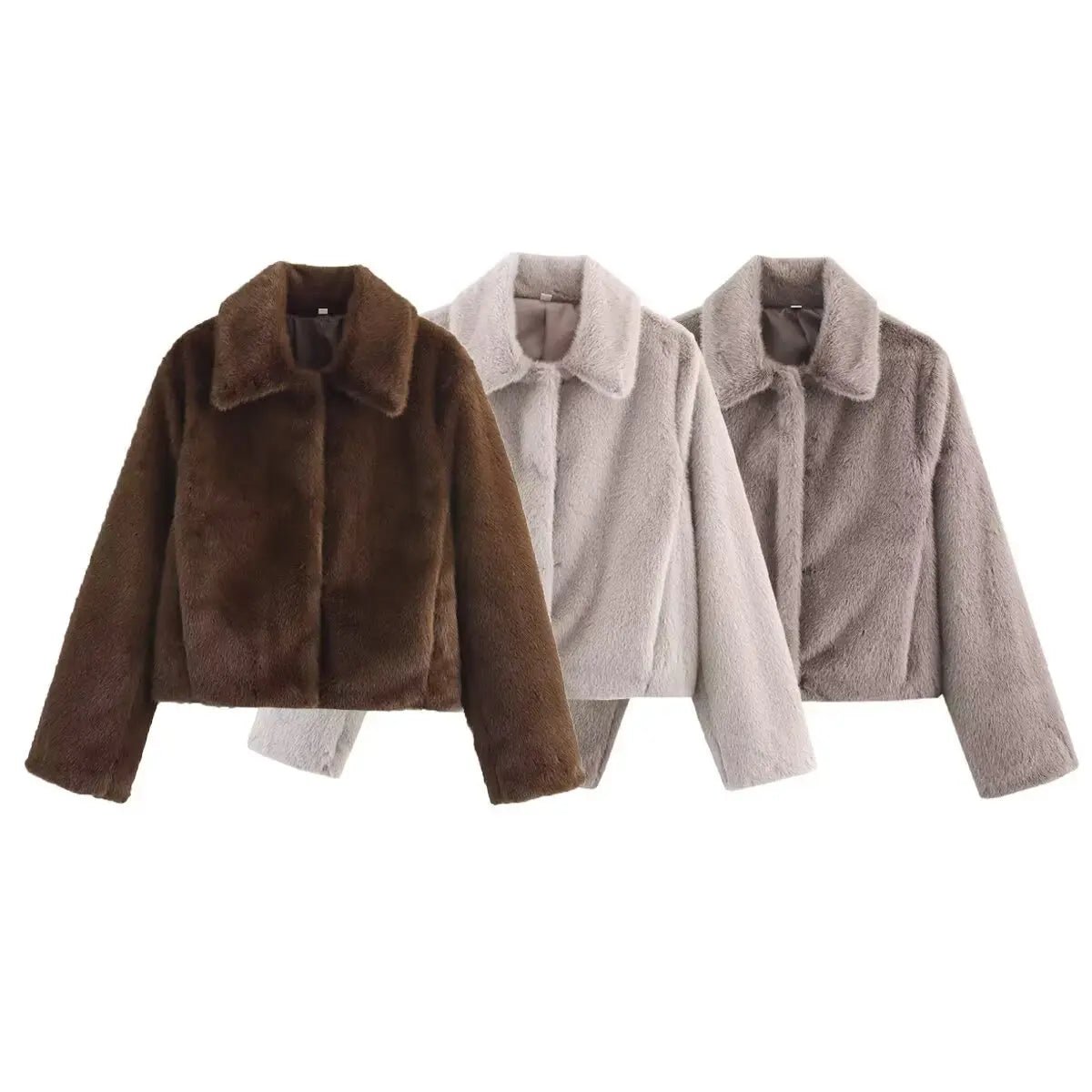 SOERA Alexandra Faux Fur Jacket - Jackets -  Gray S