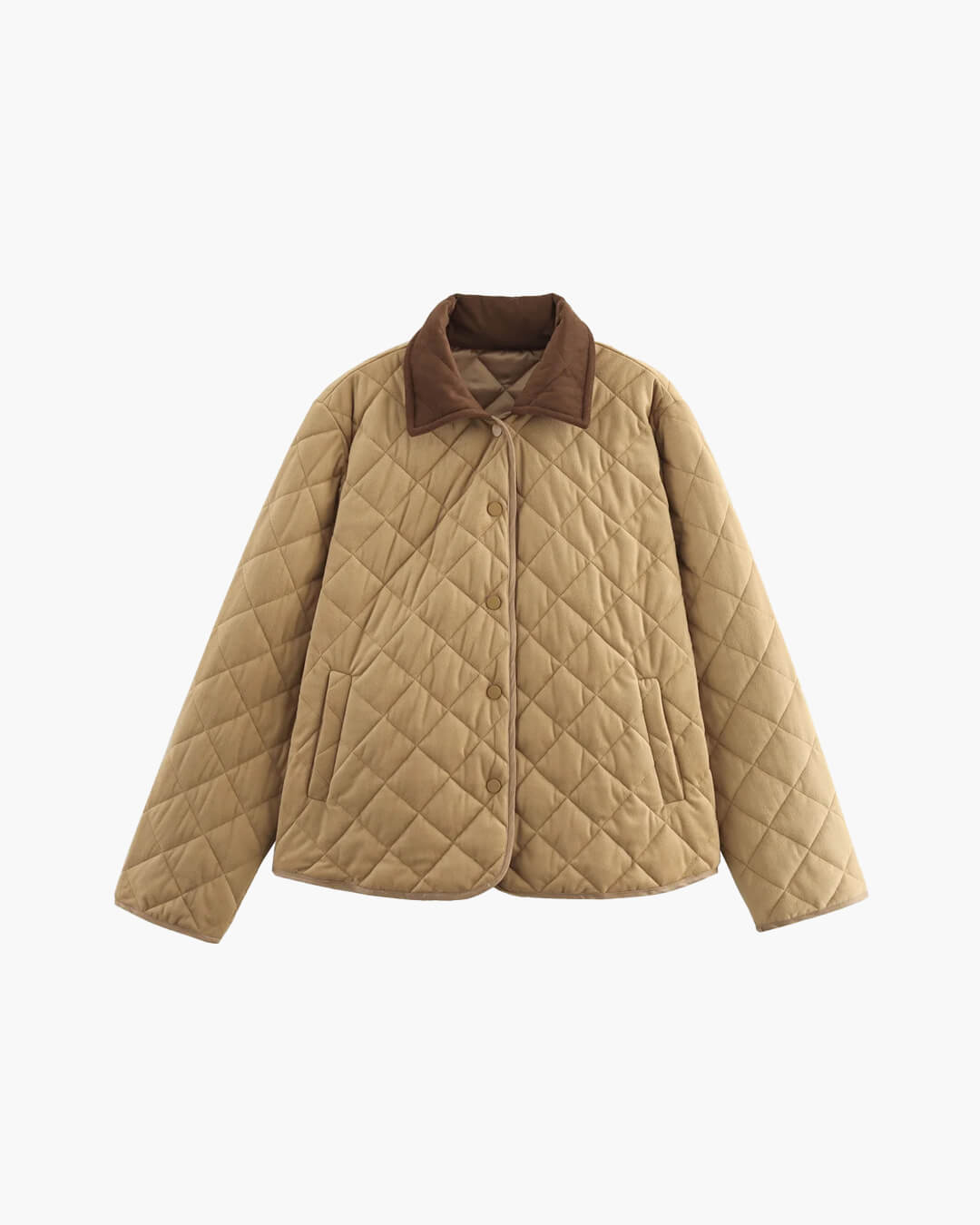 SOERA Alice Quilted Retro Jacket - Jackets - Vh1760504685435477723 Brown S