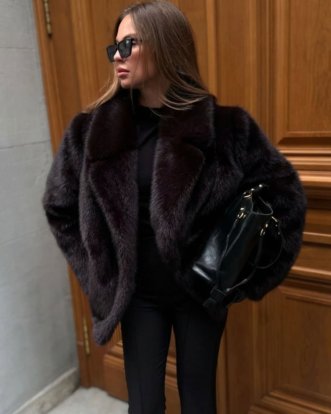 SOERA Carissa Faux Fur Coat - Jackets - 3256810153581963-;Ve1766488748816002088 Black L