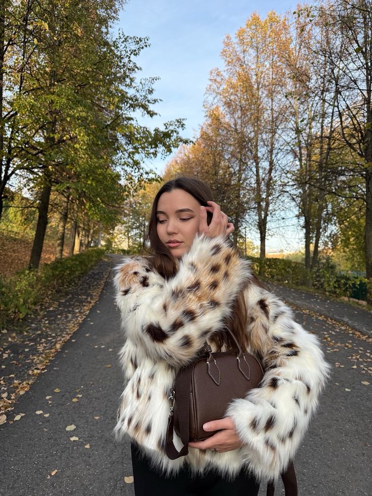 SOERA Celeste Leopard Faux Fur Coat - Jackets - um1764442362185470010 White Leopard XS