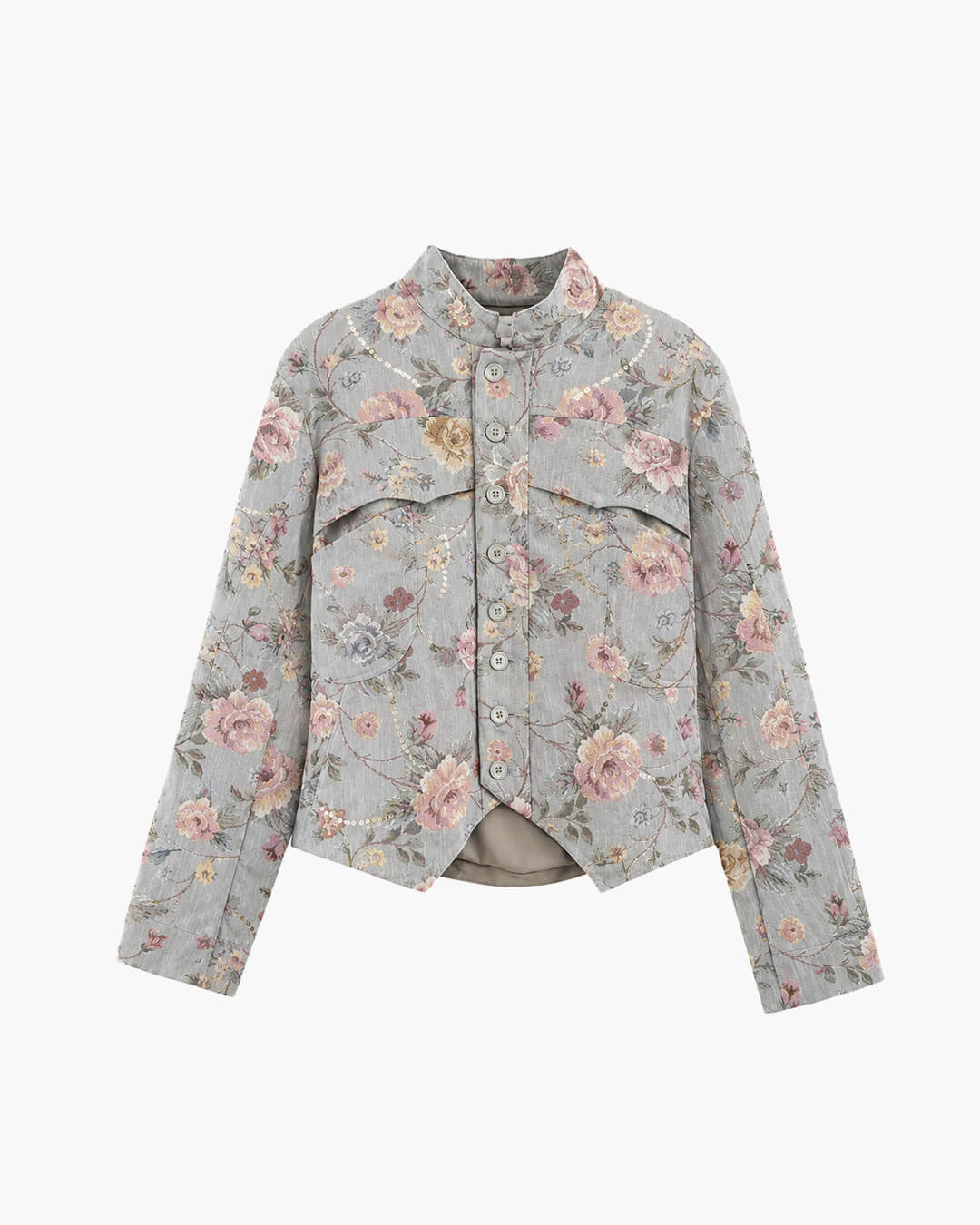 SOERA Laura Vintage Jacquard Cropped Jacket - Jackets - SOERA-203779-PIC-XS-16579 XS