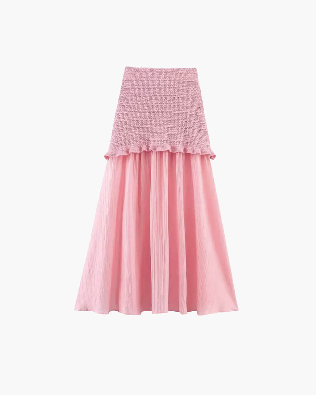 SOERA Claudia Knitted Tank & Pleated Skirt Set - Matching Sets - SOERA-637699-PIN-S-35363 Pink Skirt S