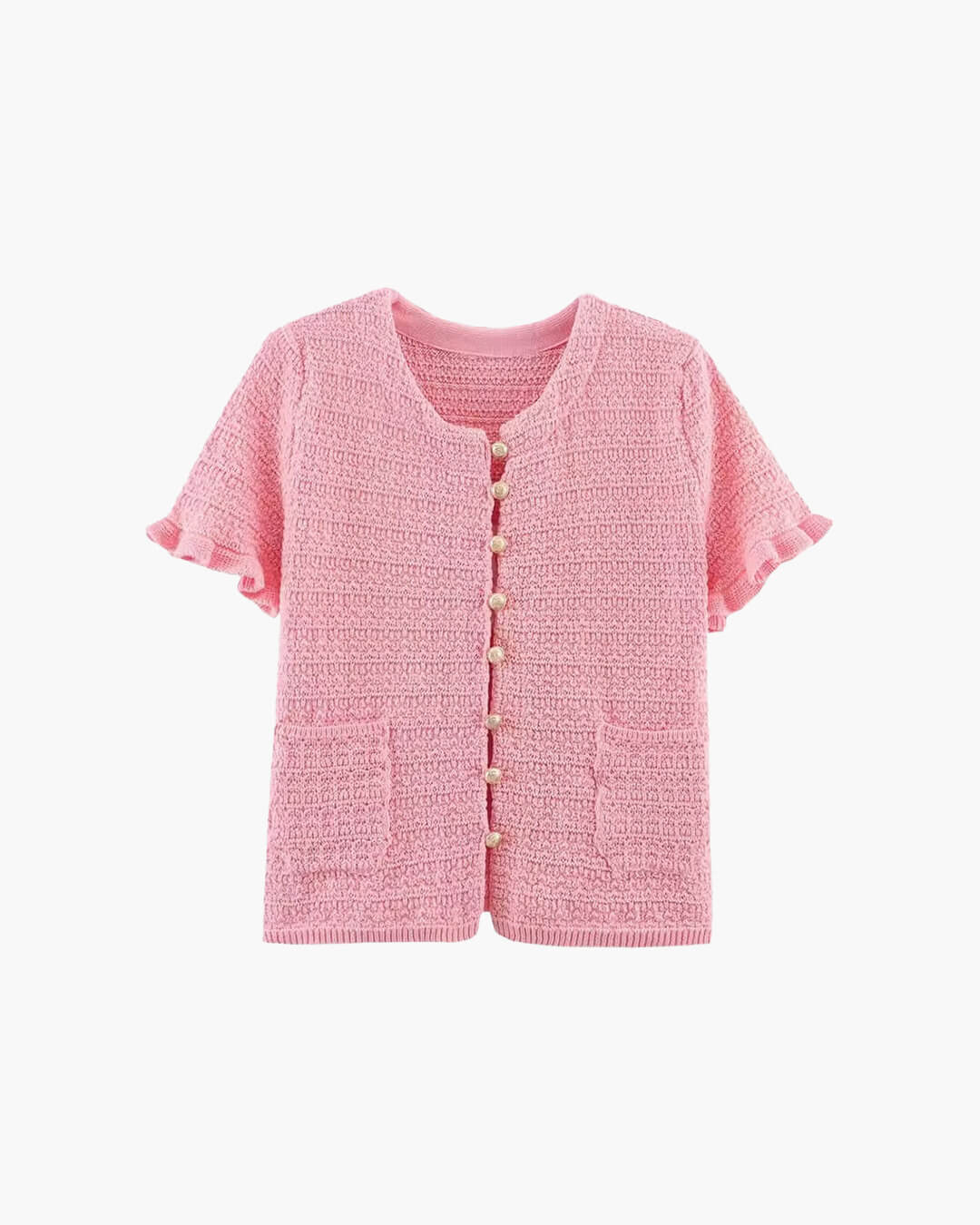 SOERA Claudia Knitted Tank & Pleated Skirt Set - Matching Sets - SOERA-637699-PIN-S-37059 Pink Top S