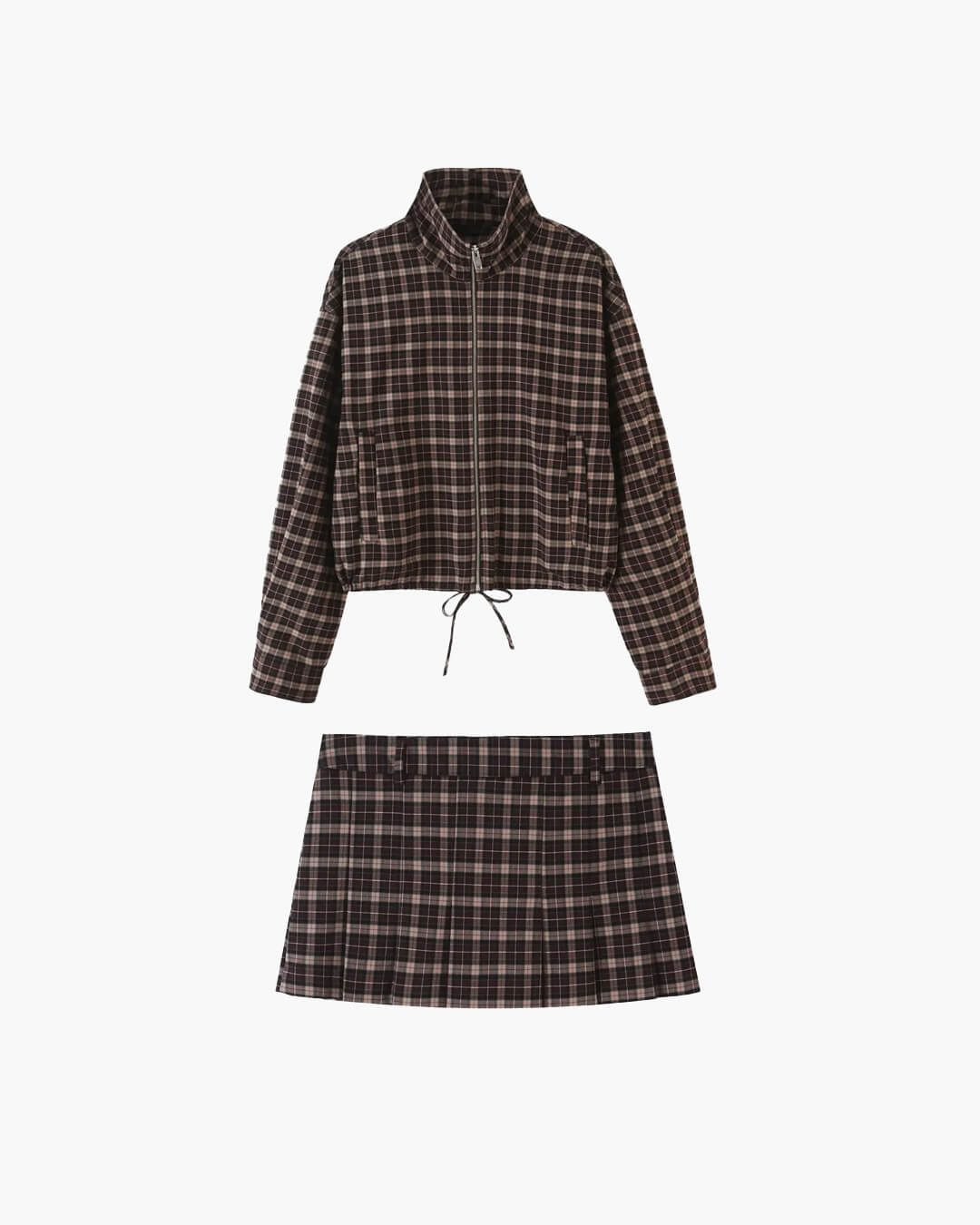 Lily Checked Jacket & Mini Skirt Set