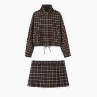 Lily Checked Jacket & Mini Skirt Set