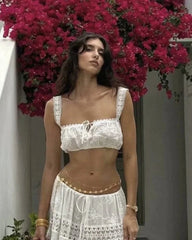 Margot boheme crop top og maxi nederdel sæt