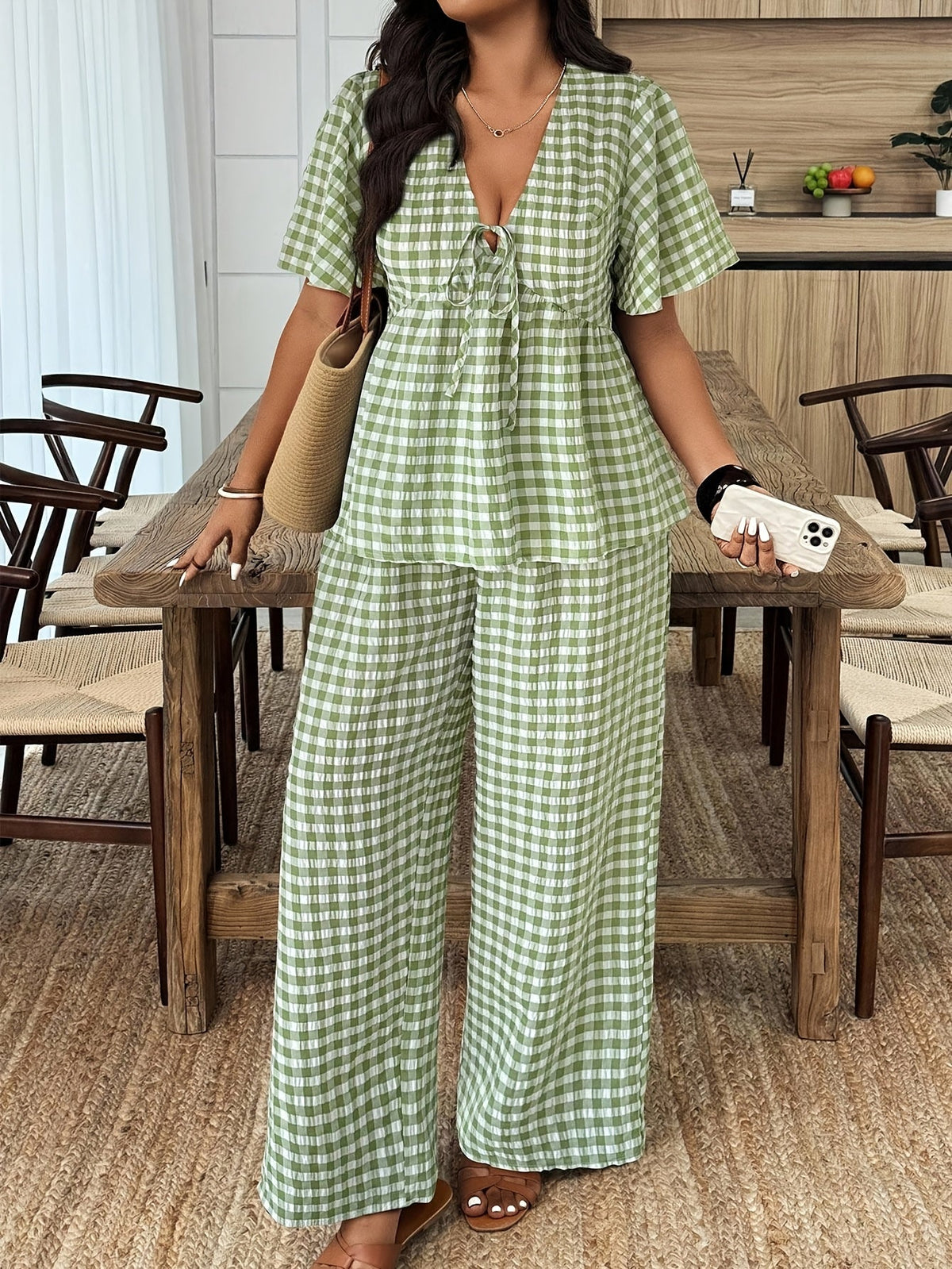 SOERA Roselyn Summer Plaid Set - Matching Sets - SOERA-219203-VER-XS-93251 XS