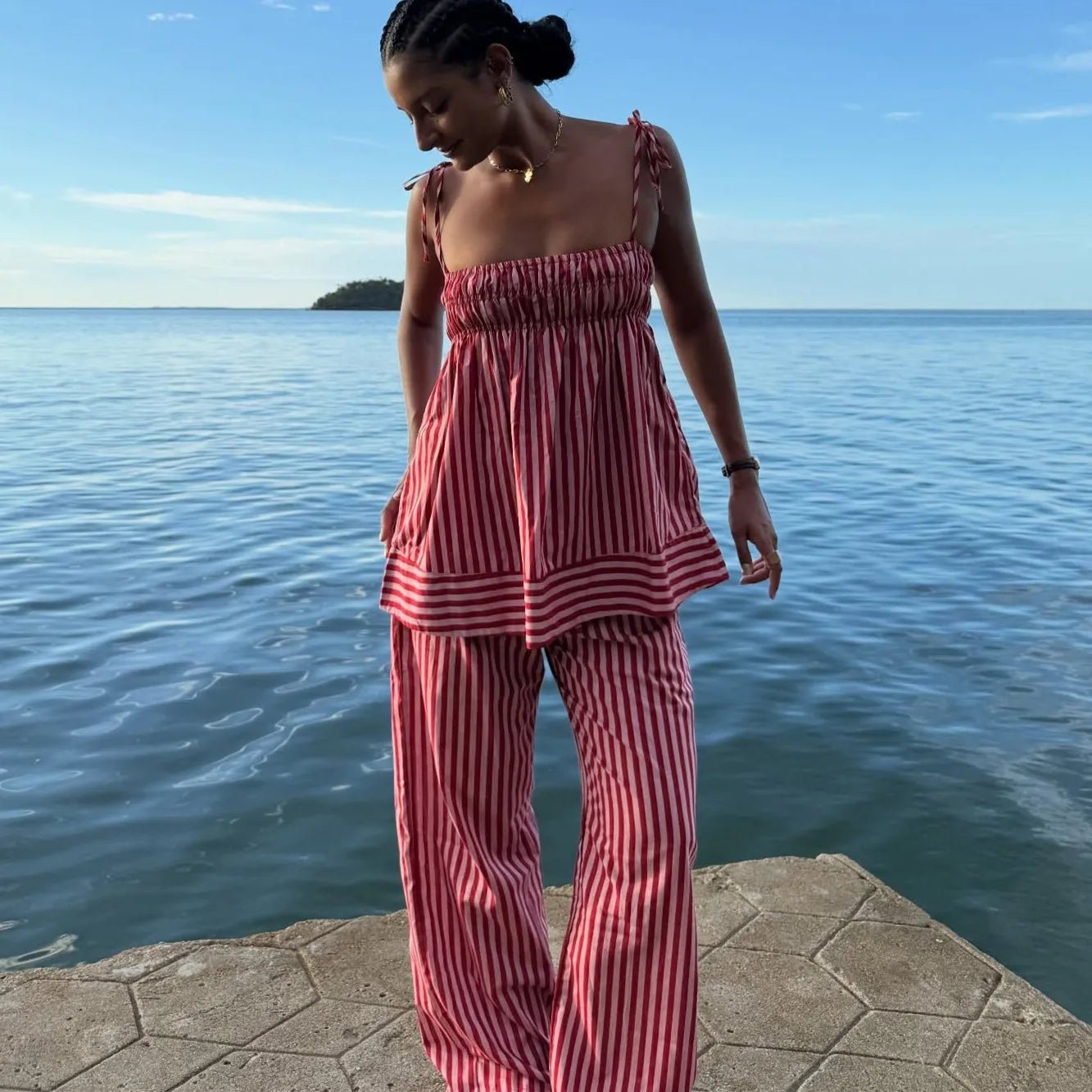 SOERA Aitani Striped Pajama Set - Pajama Set - SOERA-862019-M-OS-22435 M