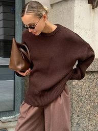 Georgette ribstrikket uldsweater
