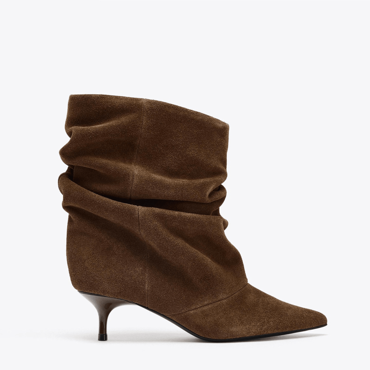SOERA Amanda Faux Suede Ruched Ankle Boots - Shoes - SOERA-738243-BRO-35-93539 Brown 35