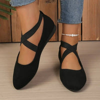 Anais spidse balletflats med krydsrem