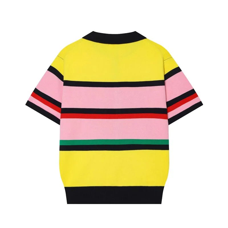SOERA Aisonde Colorblock Polo Knit Top - Top - SOERA-701315-AST-M-00387 M