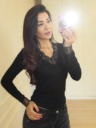 Miriam Lace V-Neck Casual Top
