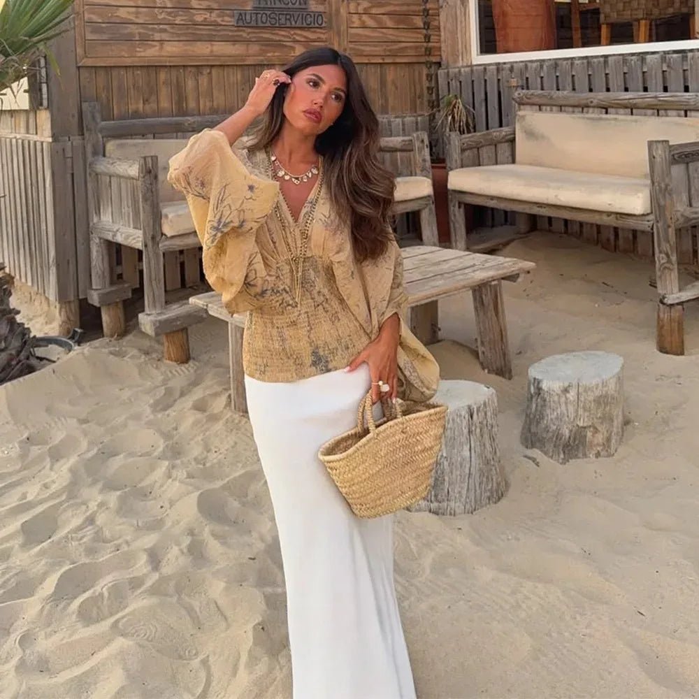 SOERA Gilly Tie Dye V-Neck Blouse - Tops -  XS